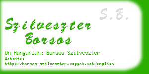 szilveszter borsos business card